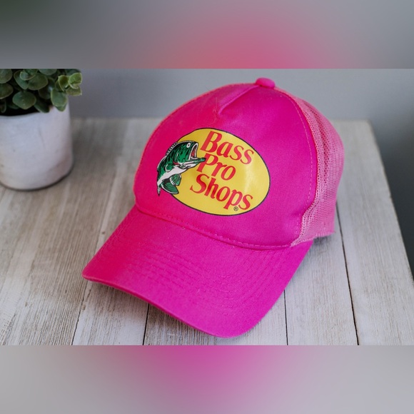 Bass Pro Shops Accessories - Bass Pro Shops Hot Pink Mesh Trucker Hat